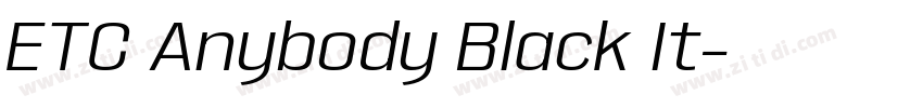ETC Anybody Black It字体转换